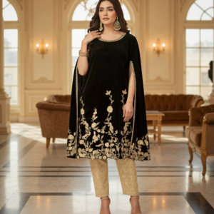 Modern High-Fashion Style Velvet outfit