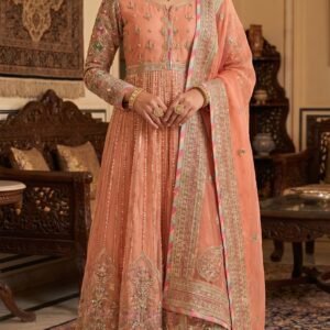 Qalamakar Enisa in plush pink